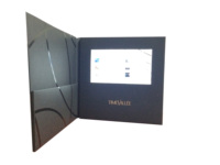 Haute qualité 7 pouces LCD écran vidéo cartes de voeux vidéo brochure livre cadeau d'affaires avec poche Extra Flyer Promotion Premium