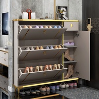 Meuble de rangement de luxe moderne ultra-fin pour entrée de maison, grande capacité, armoire à chaussures pour porche