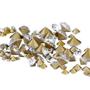Accesorios al por mayor de cristal blanco con base electrochapada y pedrería, para flores de zapatos, adornos para el cabello de ópera, fundas de teléfono móvil y pegatinas para horquillas - Product Image 5