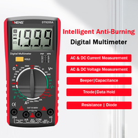 Multimeter Digital, voltmeter Digital, pengukur arus tegangan, penguji kapasitansi resistansi (merah), obral di Cina