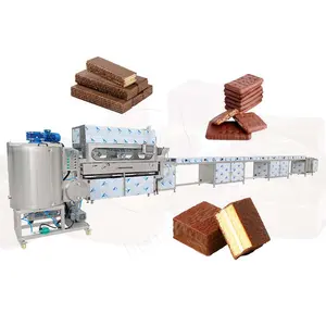 OCEAN Hot Sale Mini Wafer Stick Chocolate Coating Production Line Candy Chocolate Enrobe Machine with Belt