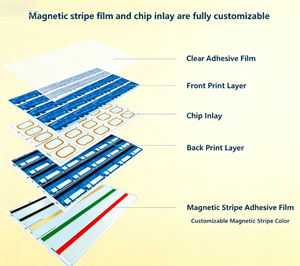 Film magnétique pour plastification à froid, facile à appliquer, sans bulles, inscriptible, pour cartes de membre, prépayées, de fidélité et de bons cadeaux - Product Image 5