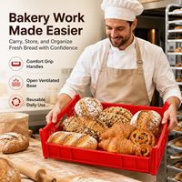 Stapelbare HDPE-Kunststoffkiste für Lebensmittel, Kleine Stapelbare Transportkiste für Brot