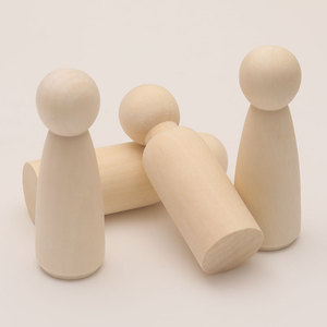 หุ่นไม้ 90 มม. สีธรรมชาติ สำหรับเด็ก อุปกรณ์งานฝีมือ - Product Image 2