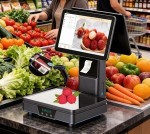 Bilancia Integrata con Stampa di Etichette a Codice a Barre AI / Doppia Stampa per Registratore di Cassa POS, Ideale per Supermercati e Mercati Rionali - Product Image 1