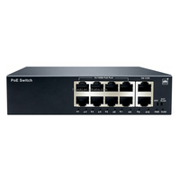 Switch PoE Gigabit SFP de 4 Puertos con Protección contra Rayos de 4KV, Cámaras de Seguridad IP Administradas, Fuente de Alimentación de 52V 48W, Almacenamiento de 18TB