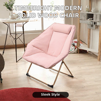 Fauteuil en cuir Timberight à structure en acier moderne, avec dossier capitonné, sans accoudoirs, pliable, écologique, pour hôtel et salon
