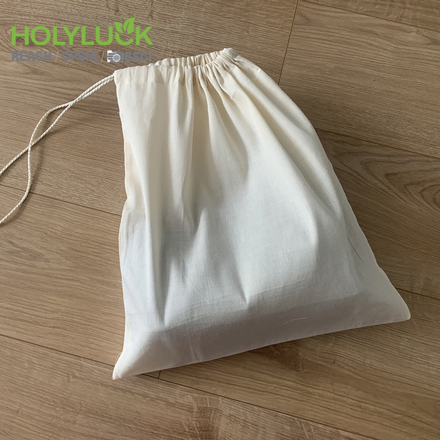 Wholesale Custom Drawstring Storage Shoes Packing Pouch Cotton Draw String Dust Bags for Handbags