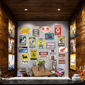 INEED Tùy Chỉnh Cổ Điển Nhôm Mảng Bám Thanh Tường Nhà Để Xe Trang Trí Nội Thất Mới Xe Máy Dấu Hiệu Sơn Kết Thúc Tùy Chỉnh Áp phích Bia - Product Image 2