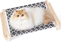 Hamac pour chat à 3 niveaux en bois de pin, 24x15.7x26.8 pouces, avec housses respirantes et lavables, résistant aux griffures, pour intérieur