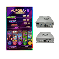 Máquina de Juegos Arcade Aurora 5 - Juego de Entretenimiento de Plástico y Metal con Interfaz en Inglés, 1 Año de Garantía, Juego LUCK