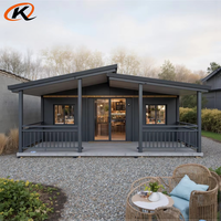 Maison préfabriquée pliable à prix abordable, villa compacte modulaire mobile de 20 pieds ou 40 pieds, bureau extensible, hôtel, maison conteneur préfabriquée