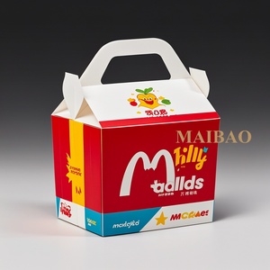 Comida rápida Pollo frito Caja de papel para comida Embalaje Caja de comida feliz biodegradable para chico - Product Image 5