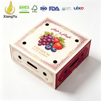 Xiangyu Maßgefertigte Kleine Obst-Exportkartons Wellpappe-Verpackungsbox für Frische Beeren Trauben Erdbeeren Großhandelsvertrieb