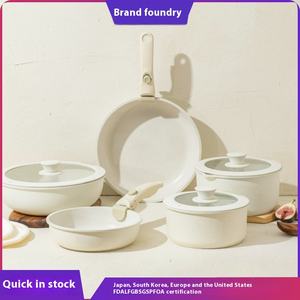 Wok de vidrio antiadherente transfronterizo, vaporera extraíble, revestimiento de esmalte inferior de inducción de zanahoria, mango doméstico, uso alimentario - Product Image 2