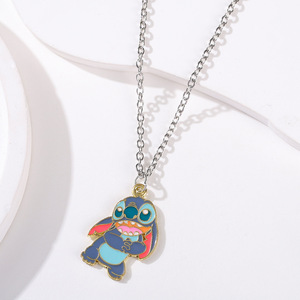 Clásico lindo <span class=keywords><strong>Lilo</strong></span> & <span class=keywords><strong>Stitch</strong></span> collar Anime personaje <span class=keywords><strong>Stitch</strong></span> NeckChain para amigos cumpleaños joyería regalos - Product Image 6