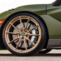 Jantes forgées XINLAI sur mesure, bronze brossé, multi-rayons, concaves profondes, 17-24 pouces, 5x112 5x120 pour McLaren pour Porsche