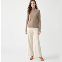 Pulls en laine tricotée à col roulé anti-boulochage tendance pour femmes, très demandés