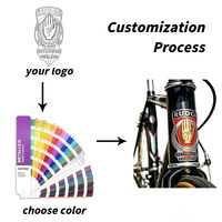 Insignias Metálicas Personalizadas con Logotipo y Texto para Tubo de Dirección de Bicicleta, Estilo Vintage en Relieve, para Modificación de Cuadros de Bicicleta Retro