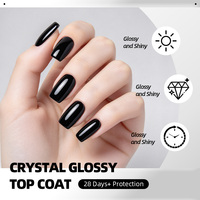 MENGHE Kit de vernis à ongles gel UV professionnel : Base Coat, Top Coat sans résidu haute brillance, Top Coat couleur, transparent, mat et pailleté