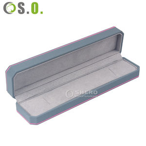 Estuche de Joyería de Terciopelo Azul, de Lujo, Hecho a Mano, con Logotipo Personalizado, en Oferta - Product Image 5