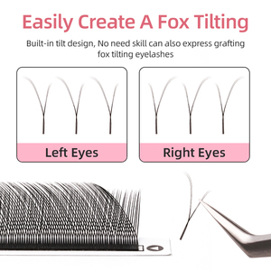 Slant Flying <span class=keywords><strong>Y</strong></span> <span class=keywords><strong>YY</strong></span> 3D 4D 5D Pestañas 0,07 Ojos izquierdo <span class=keywords><strong>y</strong></span> derecho Fox <span class=keywords><strong>Y</strong></span> <span class=keywords><strong>YY</strong></span> 3D 4D 5D Extensión de pestañas Fox Lash Tray Extensiones de pestañas naturales - Product Image 4