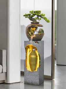 Rocalla de resina fuente corriente para sala de estar, balcón, estanque de peces, cortina de agua, decoración de pared para paisajismo interior y exterior - Product Image 6