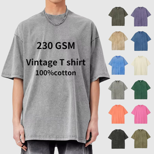 T-Shirt da <span class=keywords><strong>Uomo</strong></span> 100% Cotone Organico Stampato Stile Retrò Vintage Lavato Personalizzato Oversize Streetwear Produzione Unica - Product Image 6