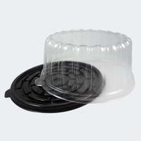 Boîte à gâteau personnalisée 4 6 8 10 pouces Boîte à gâteau ronde transparente Couvercle transparent en plastique Boîte à gâteau en plastique de qualité alimentaire Dôme