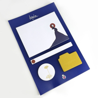 Bloc-notes promotionnel pliable en forme découpée, design simple, mignon et original pour entreprises