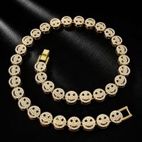 Nouvel Arrivage Collier avec Pendentif Cœur Pavé de Zircons pour Hommes, en Alliage de Zinc, Chaîne Maille Cubaine, Bijou de Cou Style Hip-Hop Rapper Club