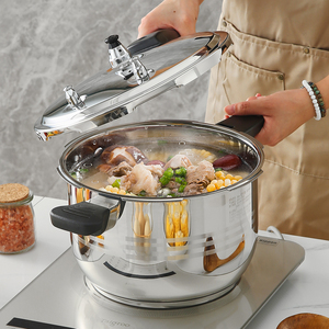 Casserole à pression Zhenneng en acier inoxydable SS304 de 6 litres avec poignée en bakélite, revêtement antiadhésif, gain de temps et d'énergie pour la cuisine - Product Image 3