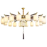 Nueva Lámpara de Araña LED de Estilo Chino para Casas Dúplex, Iluminación Principal para Salas de Estar, Villas, Mezzanines, Dúplex y Techos Altos