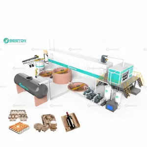 Beston Group Fourniture d'usine Machine à plateau d'oeufs en papier Machine à fabriquer des boîtes en carton d'oeufs Ligne de production de palettes d'oeufs