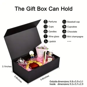 Confezione regalo magnetica pieghevole per regalo in goffratura di carta patinata personalizzata di lusso