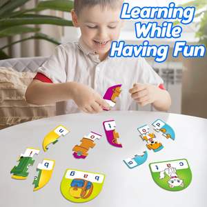 CVC Phonics игры головоломки карты дети Алфавит Буква слова головоломки кристалл Речевая терапия игрушки Дети Обучение орфографические игры - Product Image 5