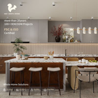 Ensemble d'armoires de cuisine sur mesure Aige au design minimaliste et au style crémeux