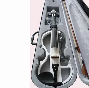 Factory direct selling handmade white electric violin electronic violin stage performance