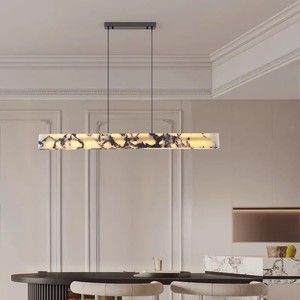 Lámpara Colgante Moderna de Mármol Bulgari Natural para Mesa de Comedor Larga, Piedra Natural para Dormitorio, Sala de Estar, Hotel, Isla de Cocina - Product Image 2