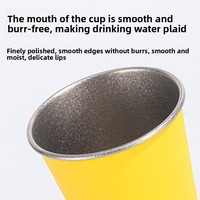 Nouvelle Tasse Créative en Titane Pur à Boire Directement, Mug à Café Isotherme à Double Paroi, Tasse Portable de Bureau, Style Minimaliste Moderne