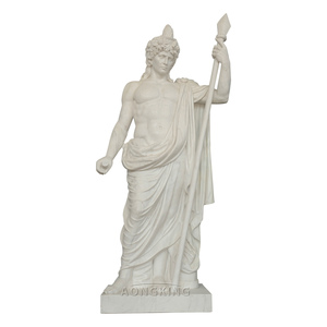 Statue <span class=keywords><strong>en</strong></span> marbre blanc classique d'art mythologique grec antique, Apollo et Psyché, style baroque - Product Image 3