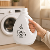 Bouteille en plastique HDPE vide de 2 L avec bouchon doseur pour lessive liquide – Vente en gros