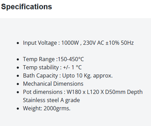 Pot à souder carré avec chambre de chauffage durable, contrôle précis de la température et performances fiables pour la soudure électronique - Product Image 6