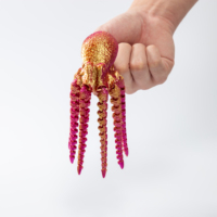 Juguete de Pulpo Impreso en 3D de Fábrica, Flexible, Prototipado Rápido, Animales para Bromas y Regalos