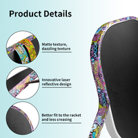 Protection de bord de raquette de pickleball en TPU extensible, design graffiti personnalisé, anti-collision, anti-rayures, accessoire de protection sportive