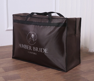 उच्च गुणवत्ता वाले रंग फोल्डेबल कपड़े बैग थोक परिधान बैग जिपर टिकाऊ पुनः प्रयोज्य गाउन कवर ड्रेस कवर - Product Image 6