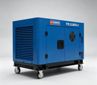 Générateurs diesel silencieux de 11 kW pour la maison, démarrage électrique, 12 kW max, moteur V-Twin bicylindre, groupe électrogène diesel AVR, réservoir de carburant de 25 L, 230 V