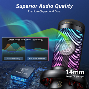 Tonor Tc310 + Mới Đến Micros Microfone Mikrofon Microfono Chuyên Nghiệp Chơi Game Mic RGB Microphone Với Boom Cánh Tay Đứng - Product Image 2
