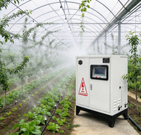 Système de brumisation automatique haute pression pour serre, machine à brumiser durable en acier inoxydable 304 pour usage agricole, refroidissement des cultures et humidification