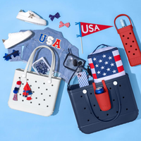 Pochette réutilisable imperméable pour femme en EVA avec motif floral, pliable, grande capacité, deux poignées ouvertes